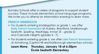                 Burnaby Schools offer a variety of programs to support student success.  These include elementary school programs for French Immersion and Mandarin Language […]