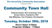                 The UniverCity Community Association (UCA) invites you to its first Community Town Hall event on Tuesday, October 30th, 2018 at University Highlands […]