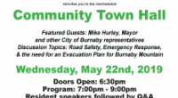                 Join the UniverCity Community Association at the 2nd Community Town Hall Forum on May 22! Town Hall May 2019 event poster