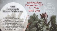   On Wednesday December 11th from 5-7pm, the PAC is hosting a Community Winter Celebration in the UHE gym. Bring the whole family to enjoy holiday music, warm beverages, gift […]