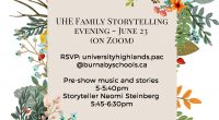 Dear UHE Community, Your Parent Advisory Council (PAC) extends a warm invitation to you and your family to join us for an evening of storytelling on Wednesday June 23rd, 5-6:30pm. […]